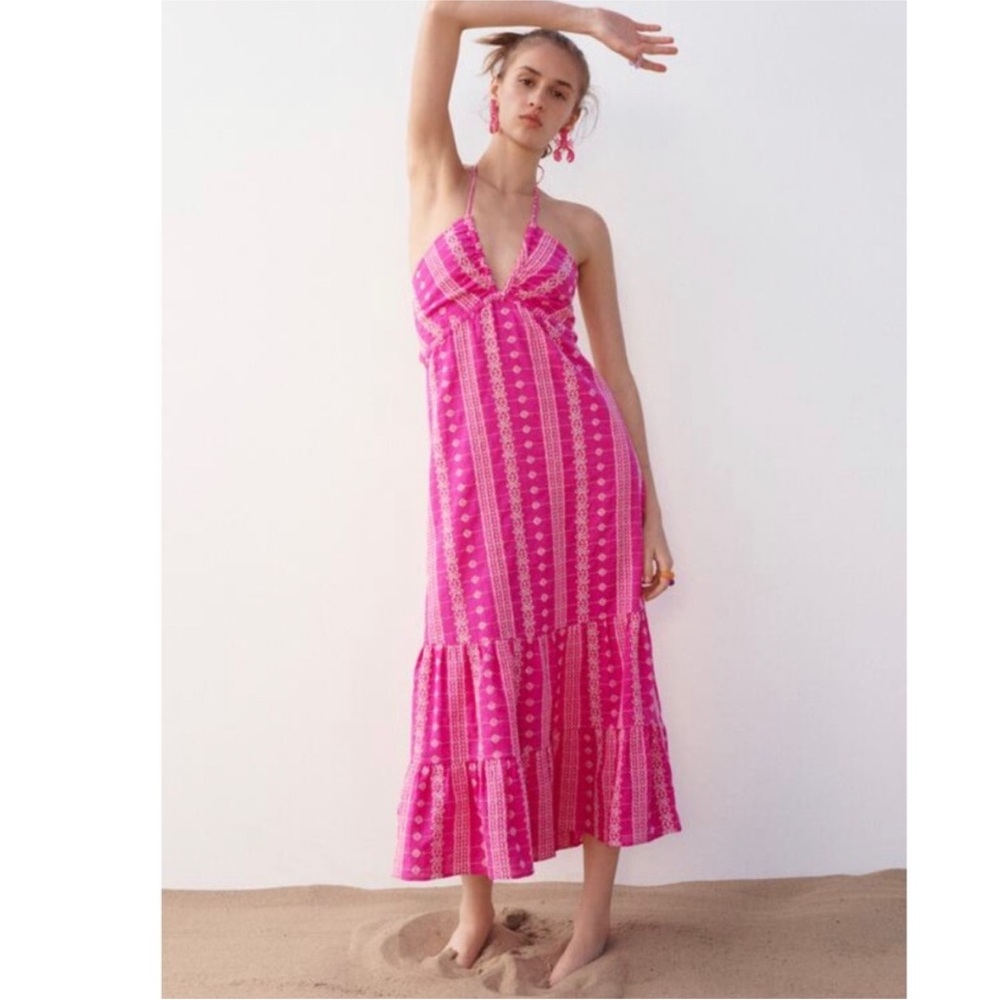 Zara Openwork embroidered dress